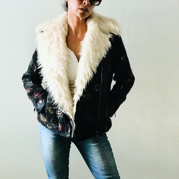 Free People Jackets & Blazers - Free people jacquard wool coat size XS